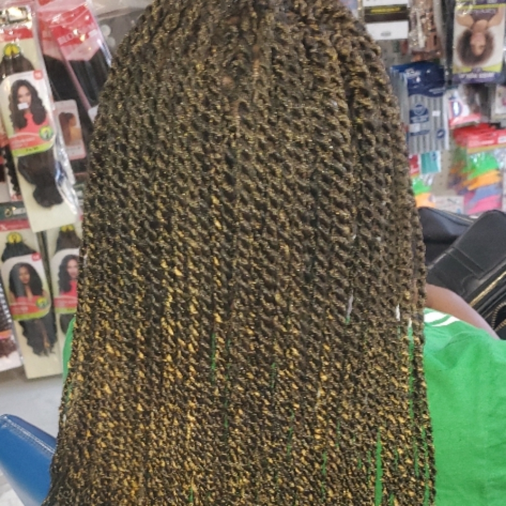 Medium Senegalese Twists at Djina  Braiding in Grand Prairie, TX