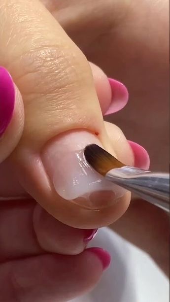 Polygel strengthening (short nails)