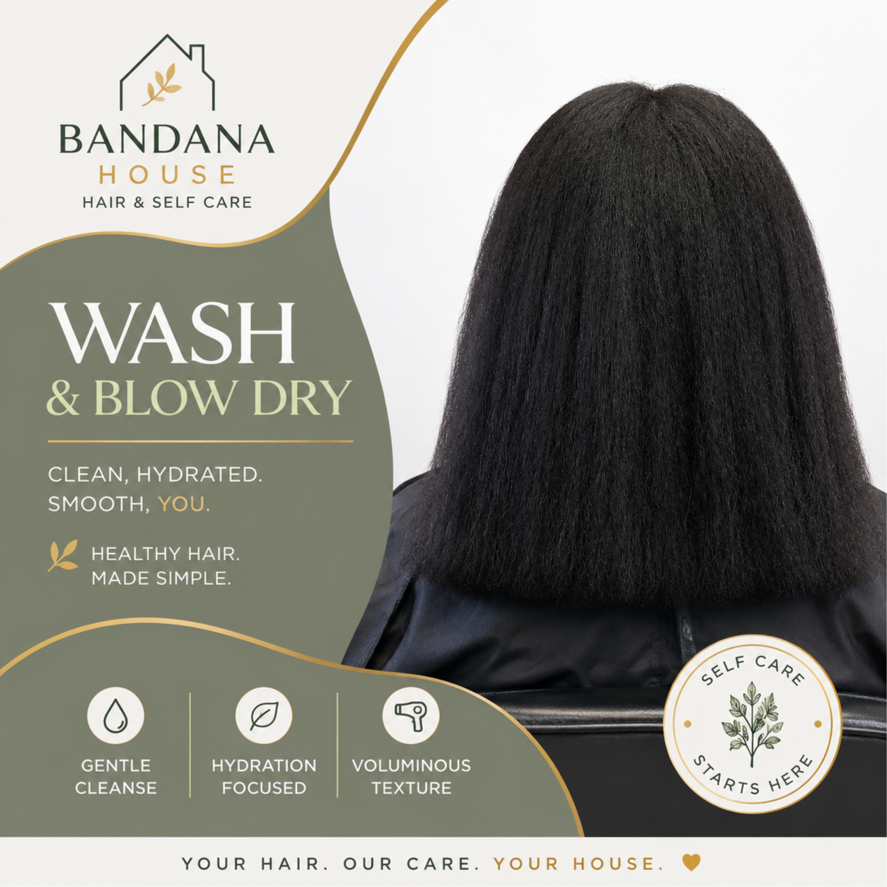 Wash and Blow Dry at Bandana House Co