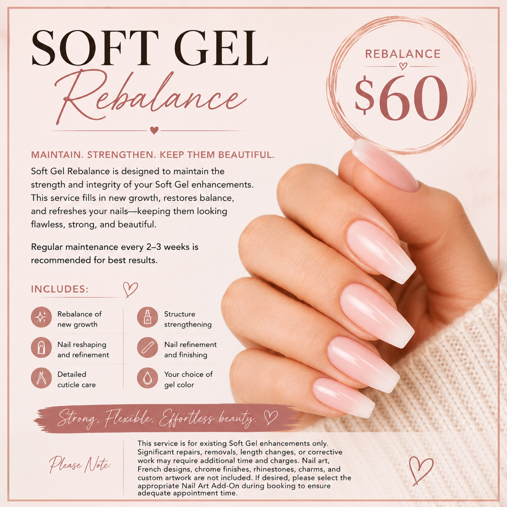 Soft Gel Tips Rebalance at Studio 811 Nail Studio in Ellensburg, WA