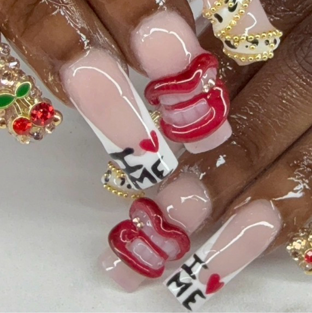 3D Sculpted Lips at Nailed by Morgan in Savannah, GA