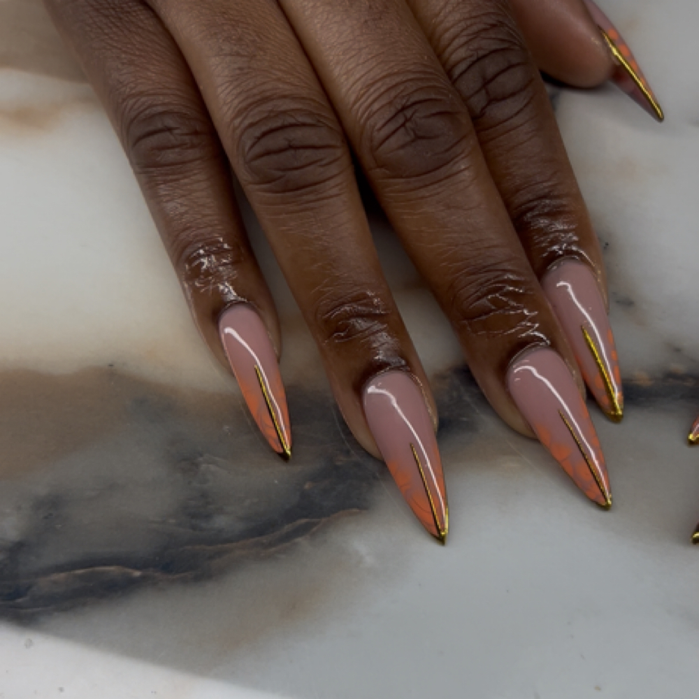 Fill in on Long Nails at Dolph's Nail Salon & Spa in Brandon, MS