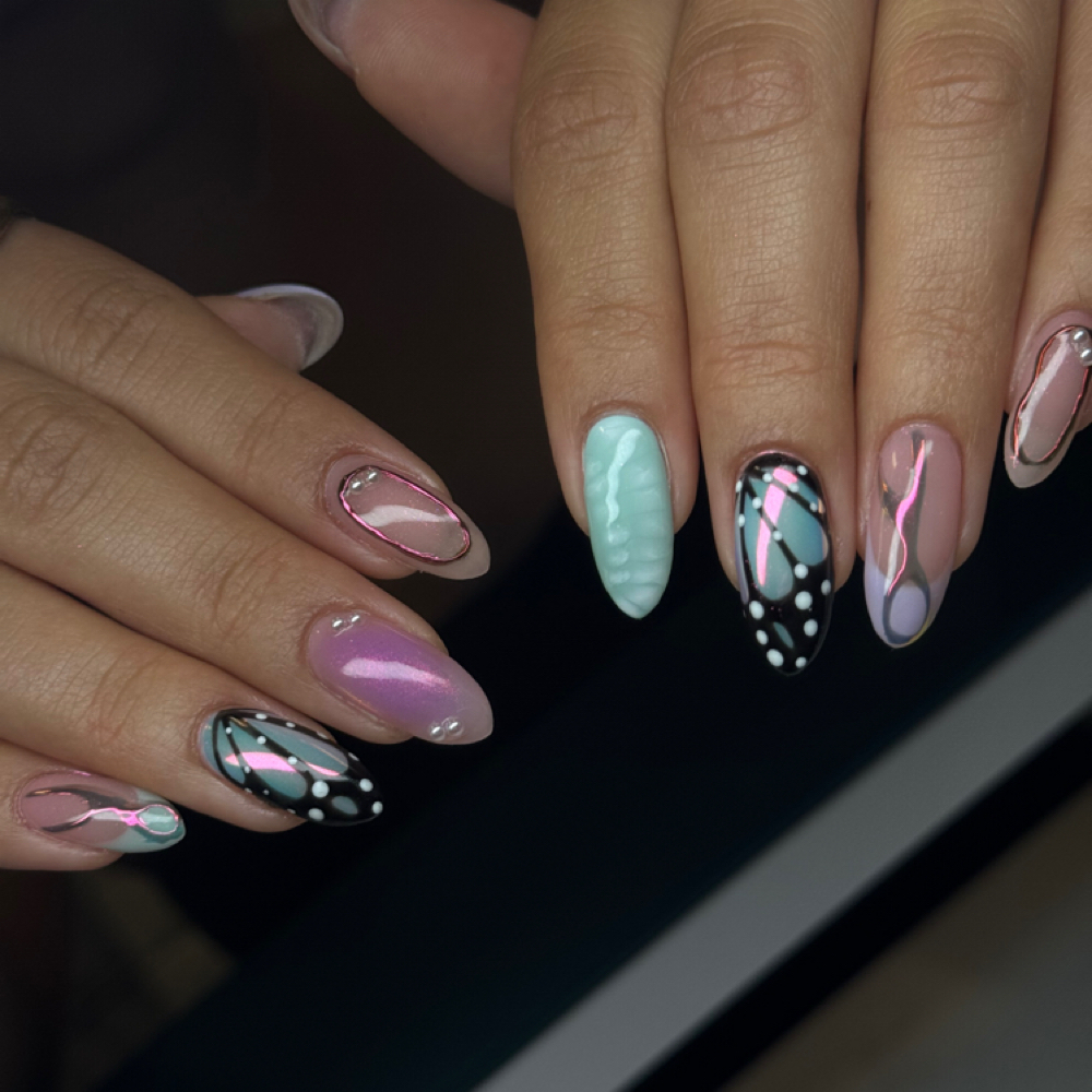 Builder Gel Mani - Full Design at Nailegance By Desiree in Las Vegas, NV