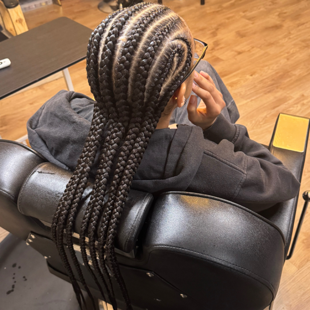 Adult Stitch Braids with Hair Added at 1143 Designs Network LLC in Chesapeake, VA