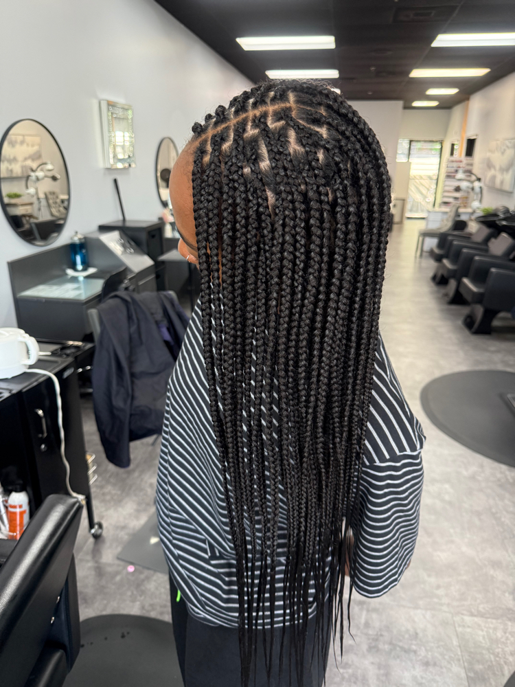 Small  Knotless, Braids, And Long
