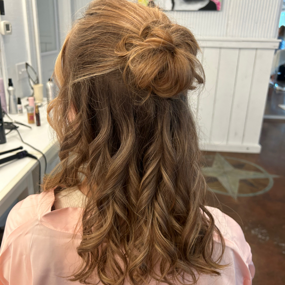 Bridesmaids Half Up-do Or Curled at KaylaMay Beauty LLC in Stillwater, MN