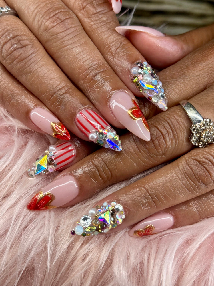 Rhinestone Nail Design