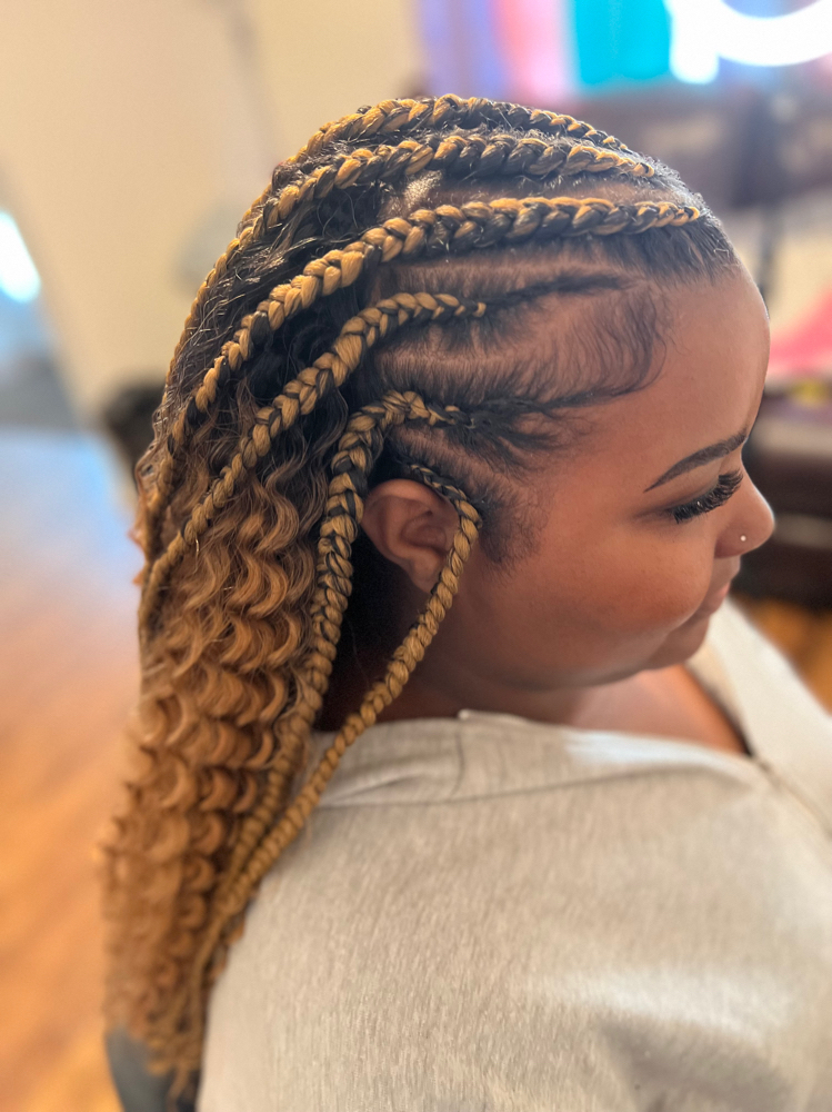 Tribal Braids With Knotless Braids