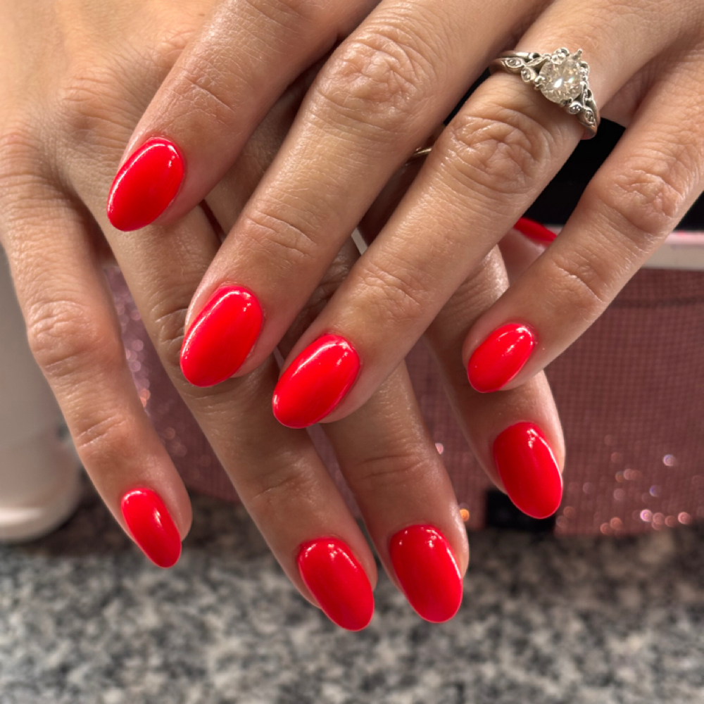 Acrylic Full Set With Solid Color at Aspasia Salon in Saint Charles, MN