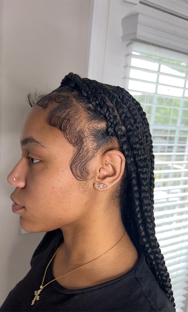 Large Knottless Braids