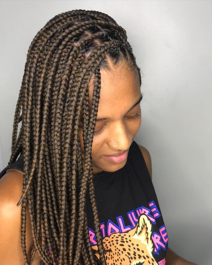 Medium Box Braids at Braid'd by Jenn in Durham, NC