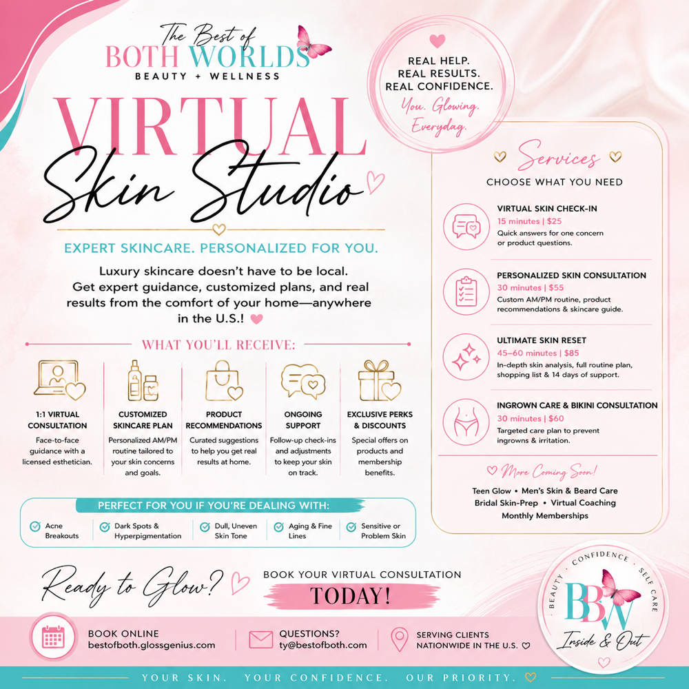 Virtual Skin Check-In at The Best of Both Worlds Studio in Columbia, SC