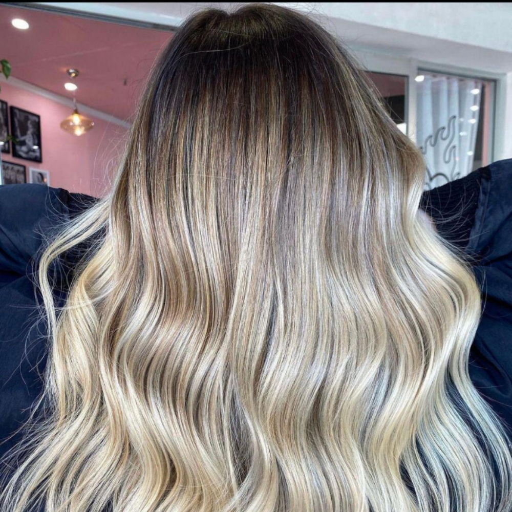 Custom Dimensional Balayage at Jewel Beauty Lounge in Hamburg, NY