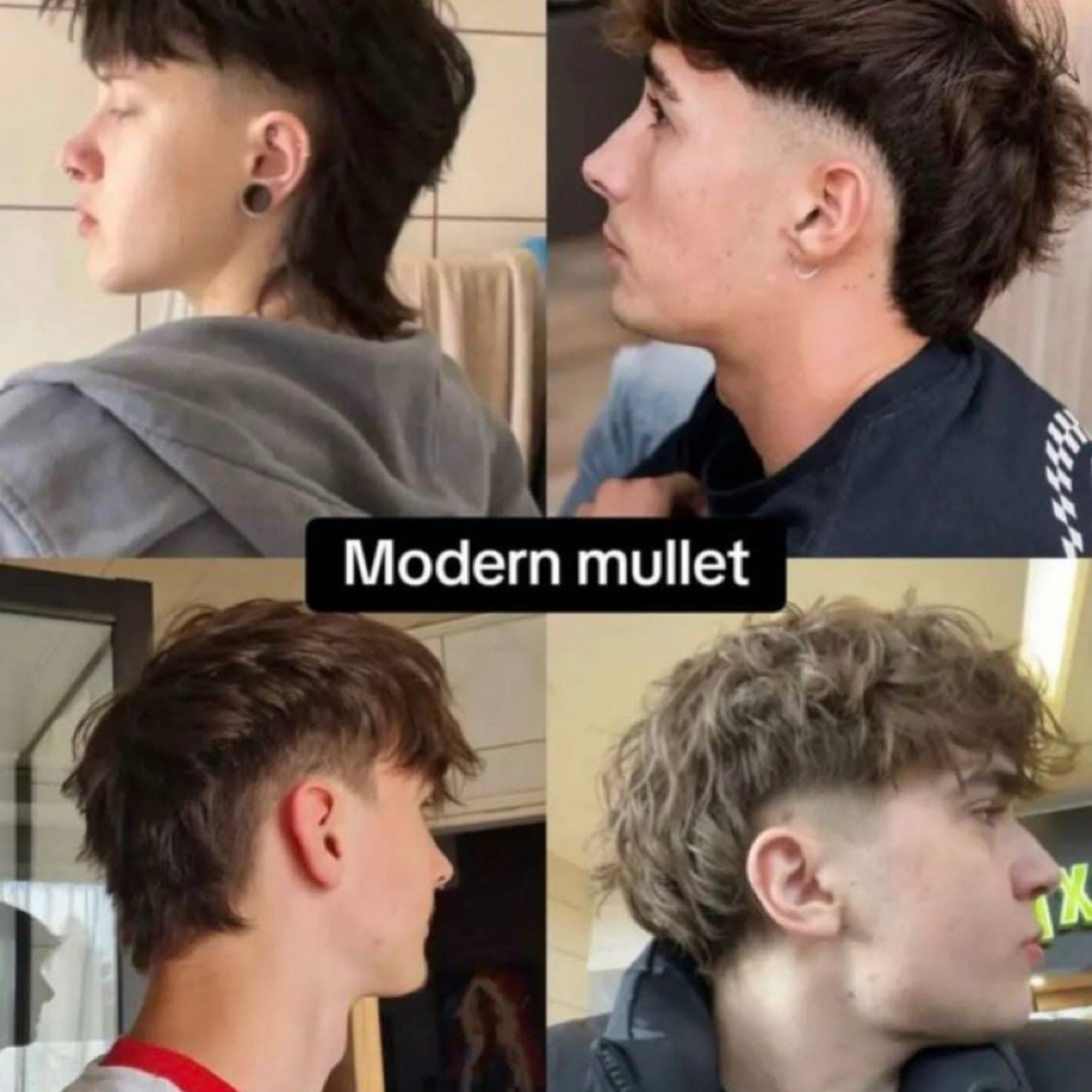Textured Mullet With Burst Fade at Ruffini’s Barbershop in West Grove, PA