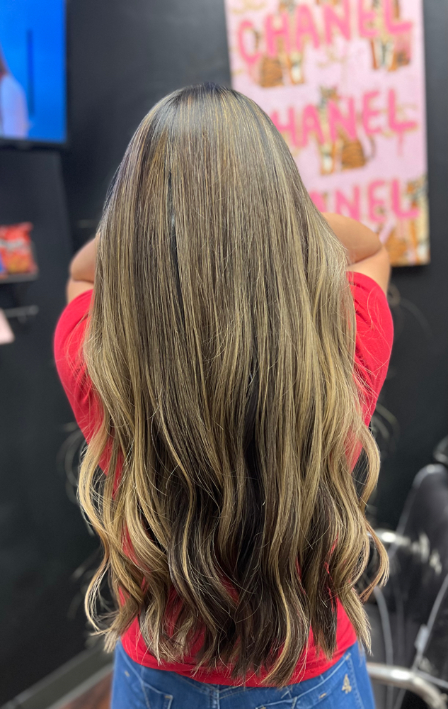 Partial Balayage at Everything Beautiful Hair Studio in Dallas, TX