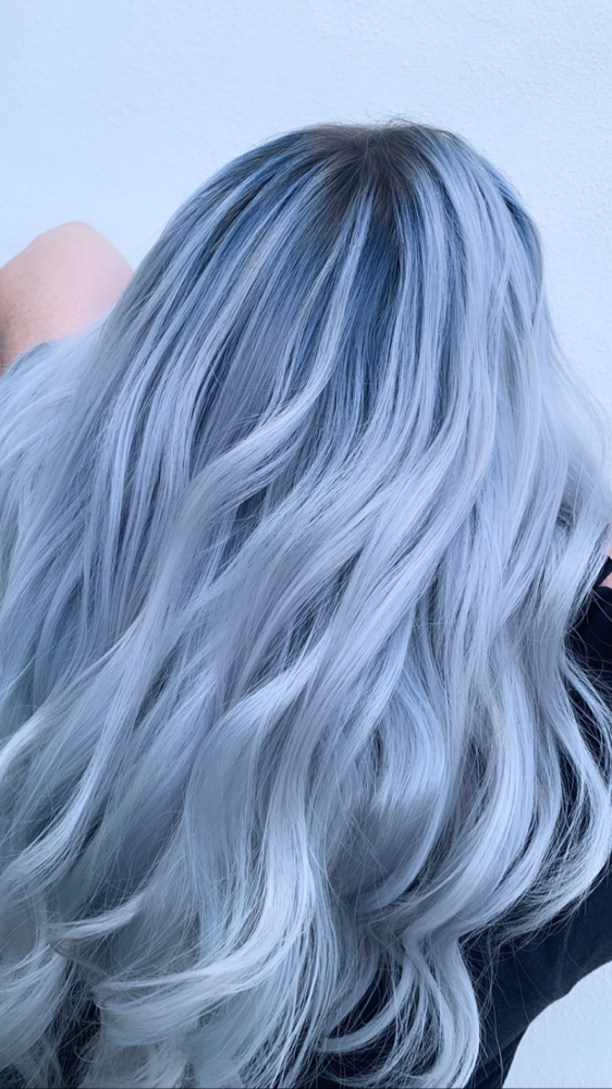 Silver Grey Balayage at Hidden beauty by luz in Tampa, FL