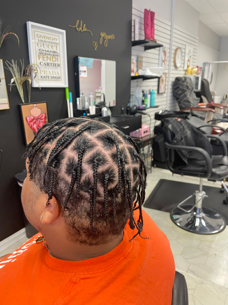 Half Head Single Braids at Lavish salon in Independence, KS