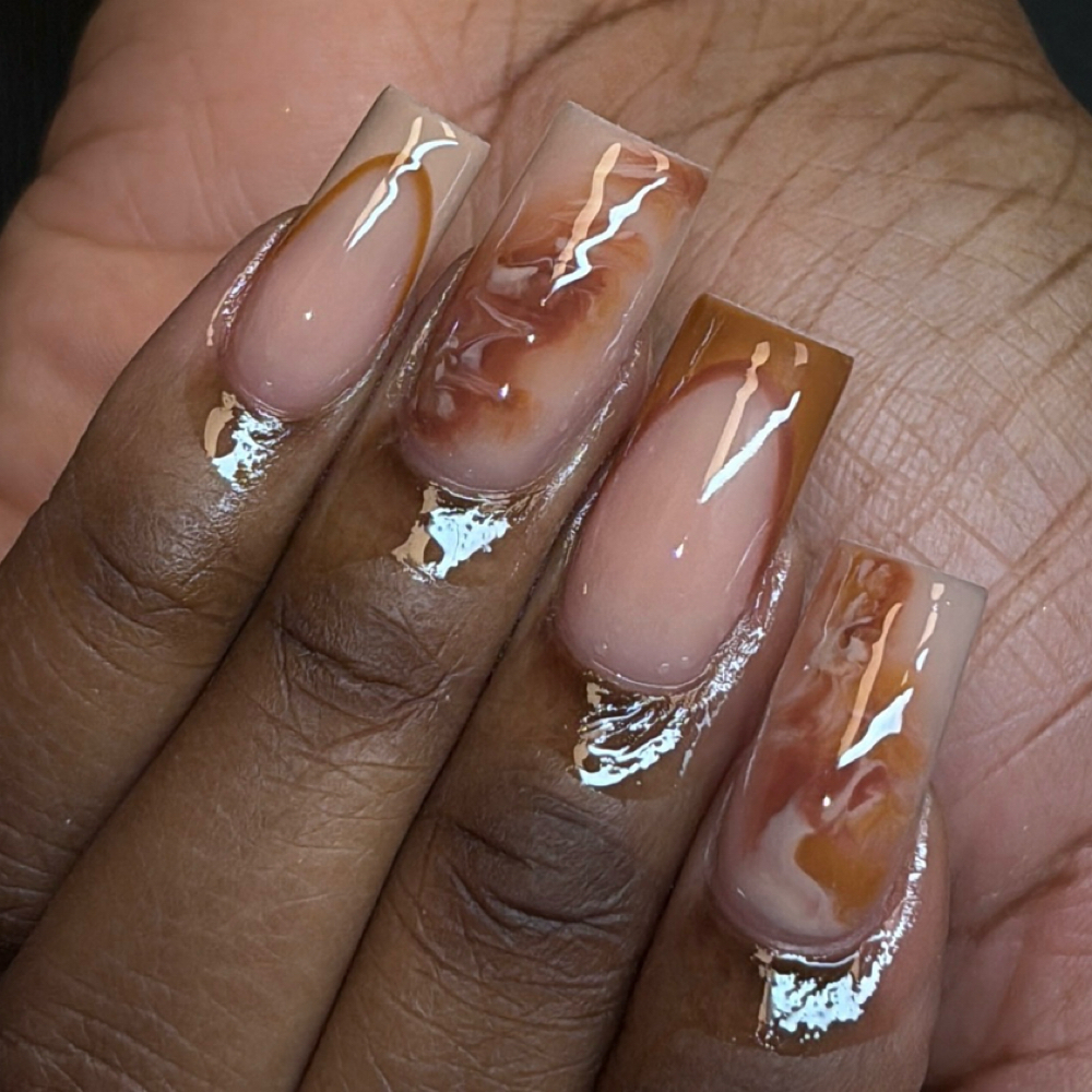 Medium Acrylic at TLuxxe Nail Studio in Dearborn, MI