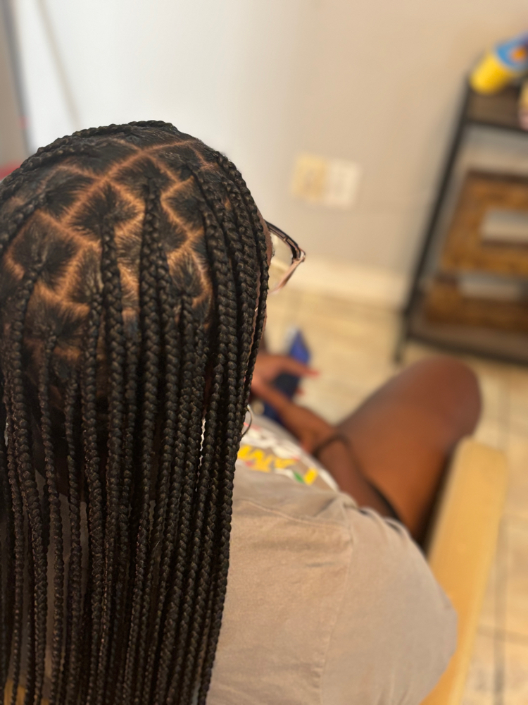 Medium Waist Length Knotless at NitaMay Braids in Cartersville, GA