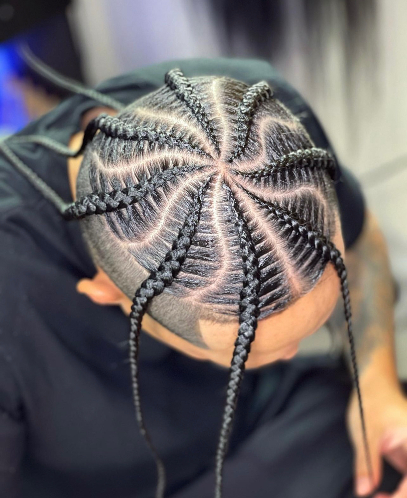 Octopus Style Braids - Man Bun Only