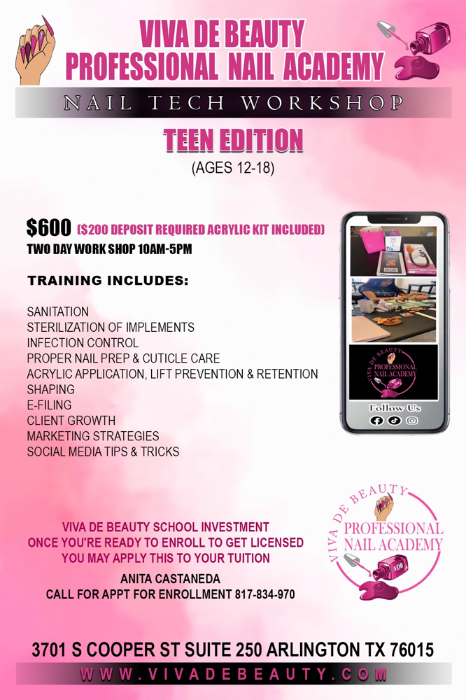 TEEN WORKSHOP ACRYLIC CLASS