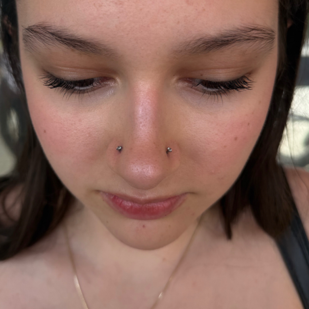 Double Nose Piercing at kennastattys in Mesa, AZ