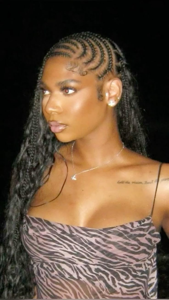 French Braid Style + Knotless at Suggs House Of Beauty in San Leandro, CA