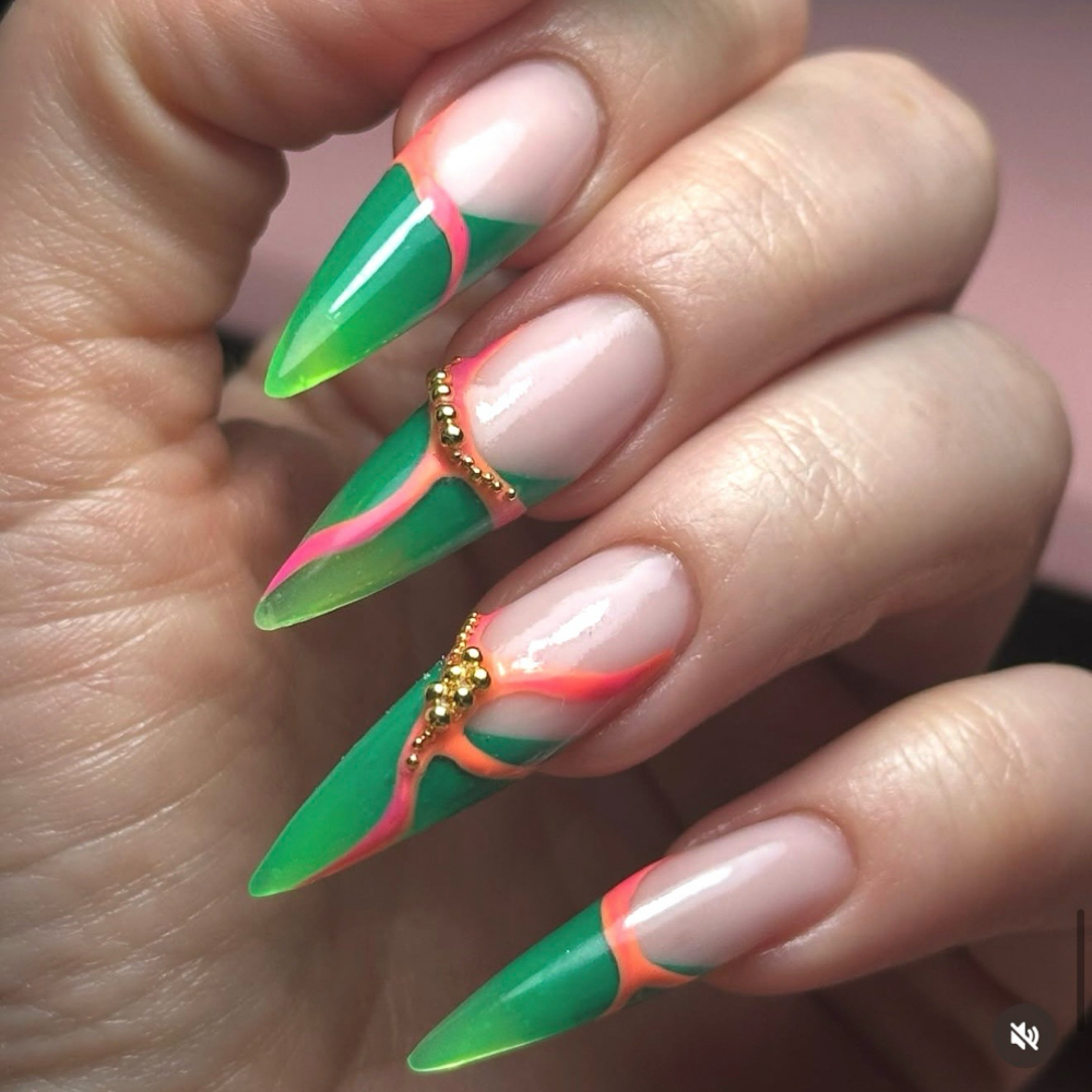 Sculptured Gel Extensions at Gloss’em Nails Studio in Naperville, IL