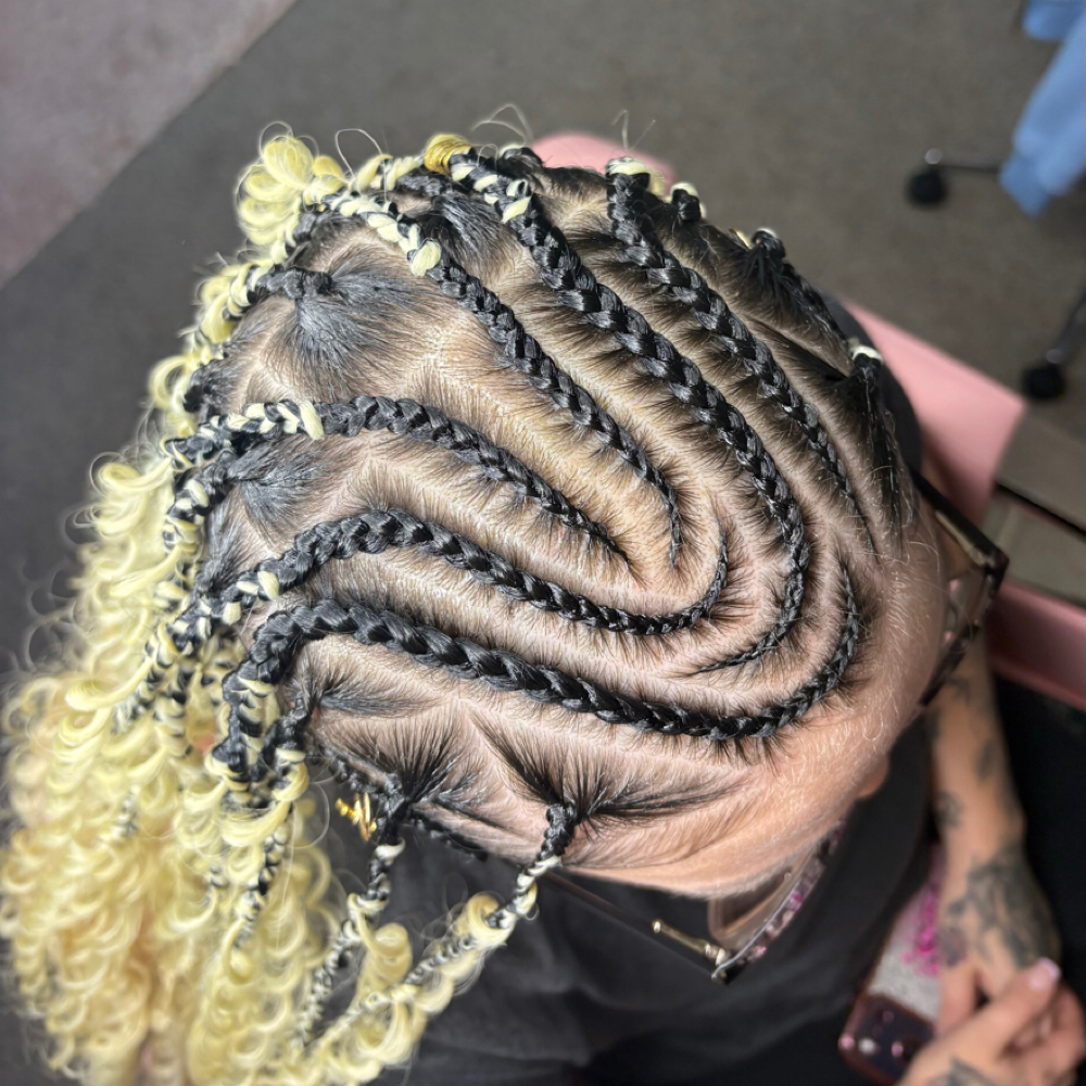 Fulani Knotless Braids at Knot Your Average By Sno in Shawano, WI