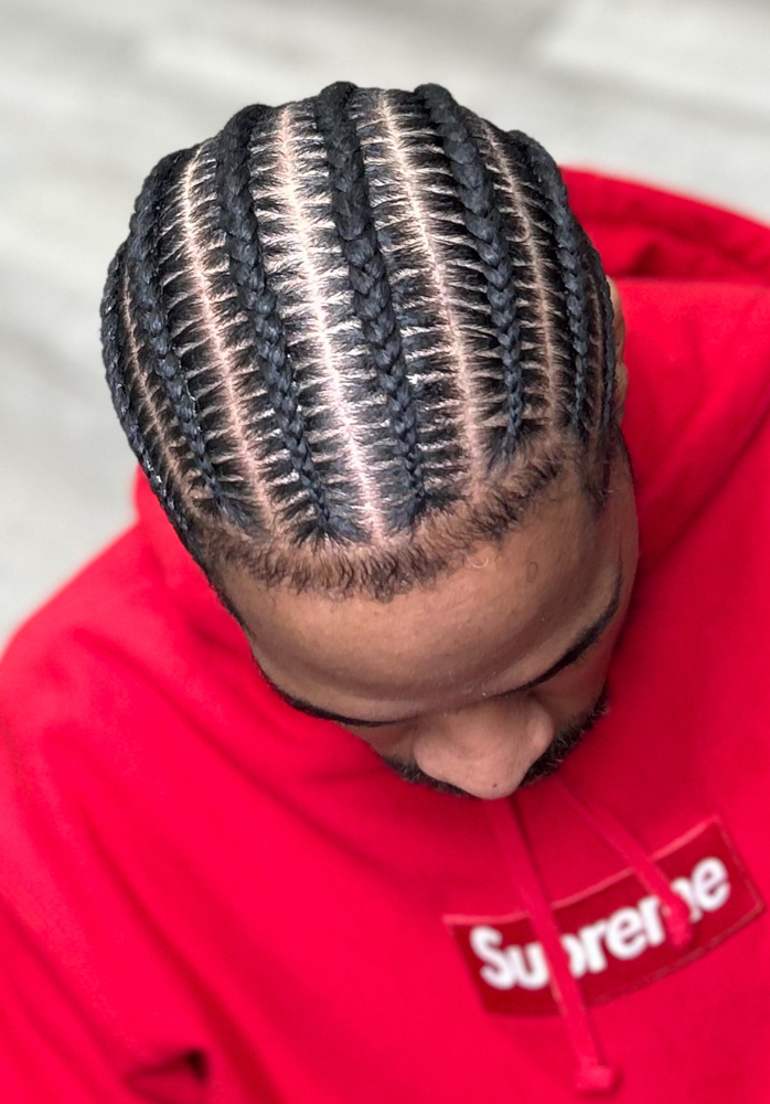 Straight Back Stitch - 7–8 Braids