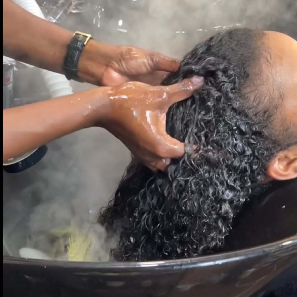 15 Min Hot Towel Scalp Massage at Hair With Amber , LLC in Fairlawn, OH