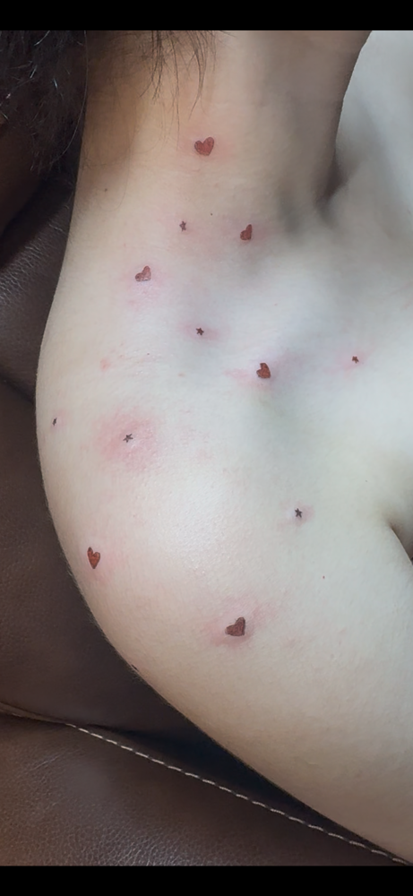 Tiny freckle tattoo (5-15)