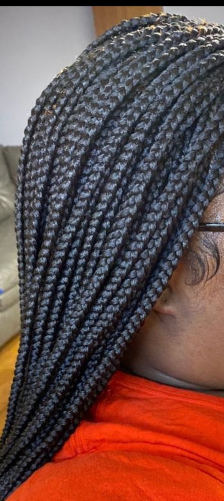 Medium Box Braids Waist Length