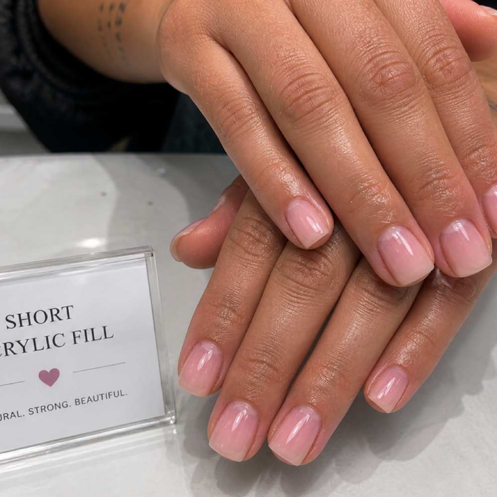 Short Acrylic Fill at Rosy’s Mobile Nail Care in Lakeland, FL
