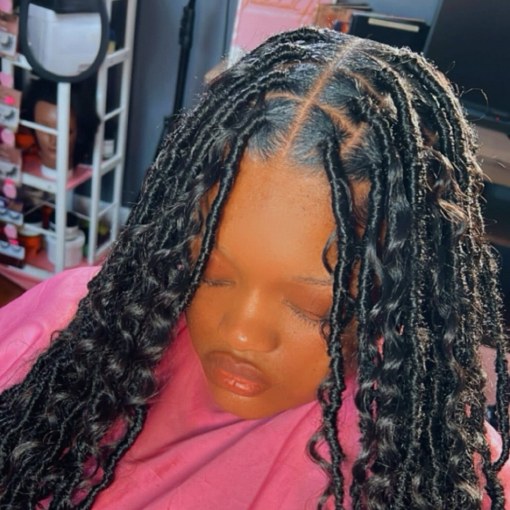 Faux Locs & Natural Styles at Mejko braid studio in Long Beach, CA