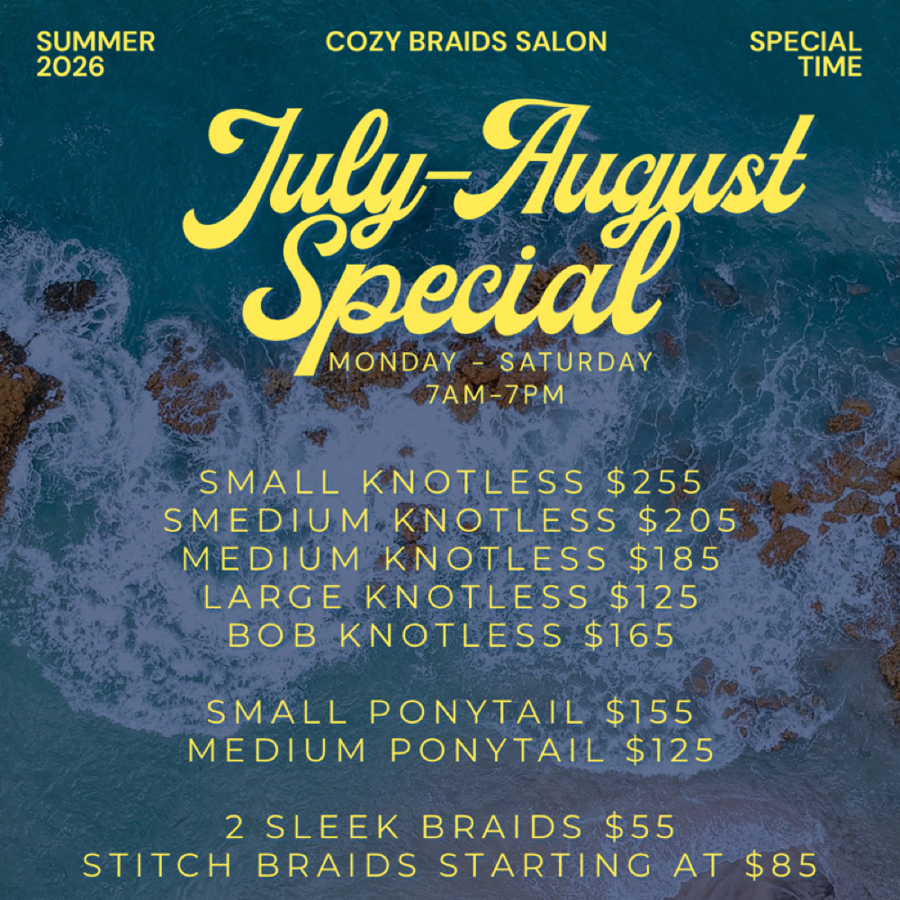 Book Regularly. Prices Will Adjust. at Cozy Braids in SOUTHAVEN, MS