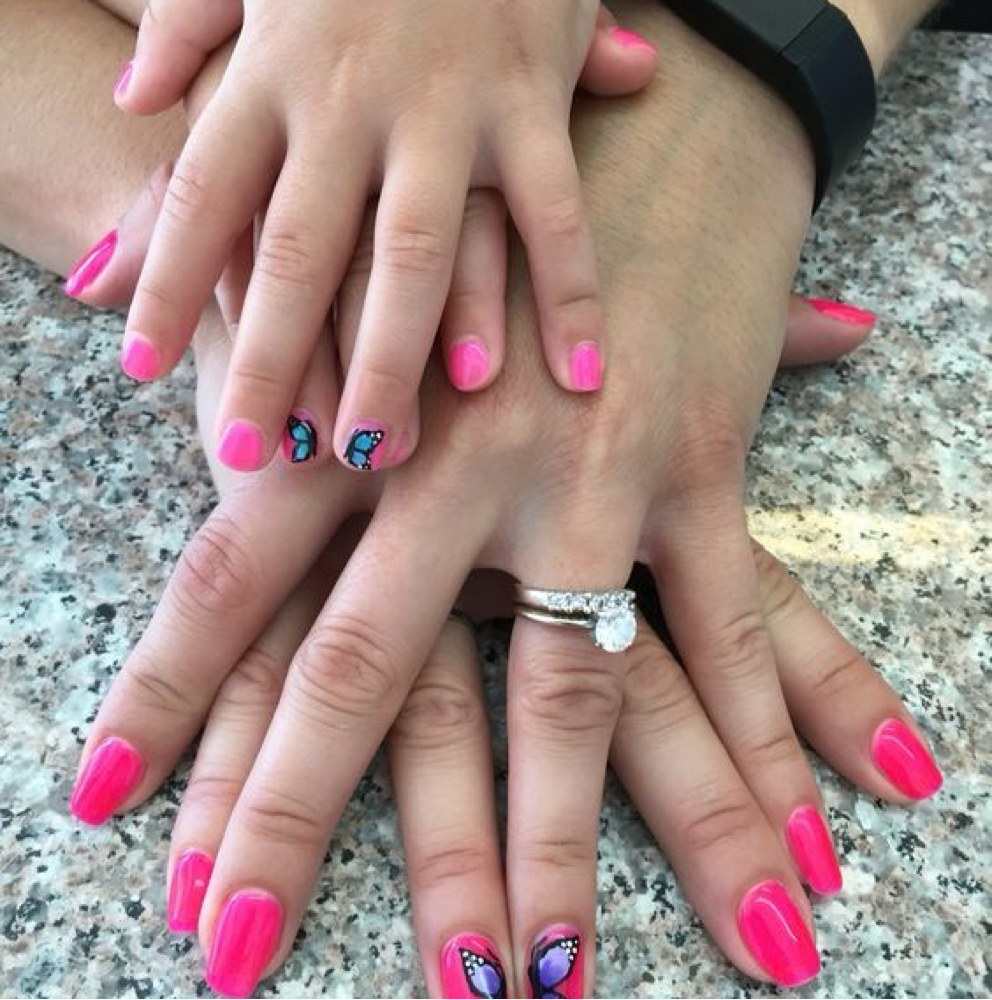 Mother & Me Gel Manicure at Lux Mobile Nails in Agawam, MA