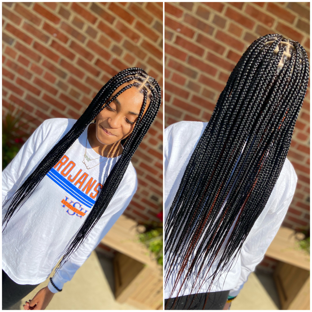 Medium Knotless Braids
