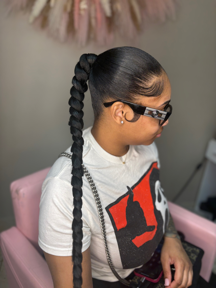Braided Ponytail at Crowned Beauty Studios LLC in Detroit, MI