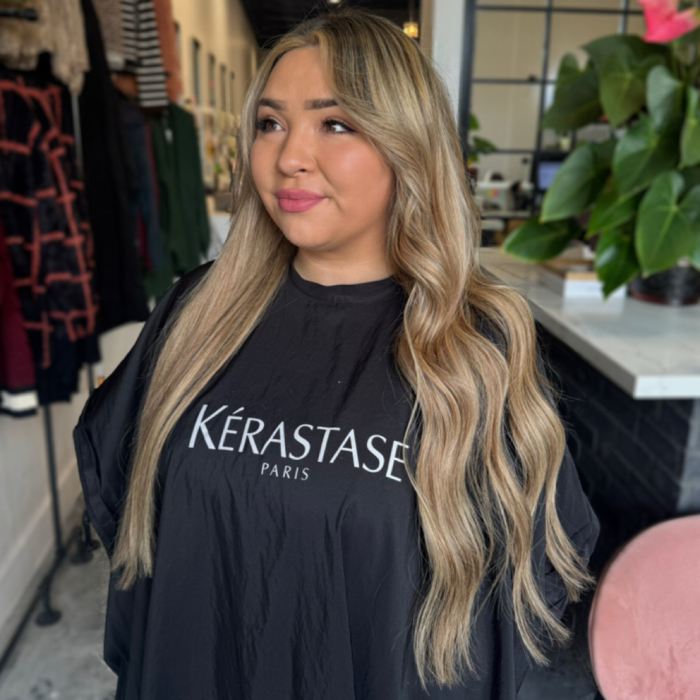 Double Row Extension Install at Makenna Did My Hair in Dana Point, CA
