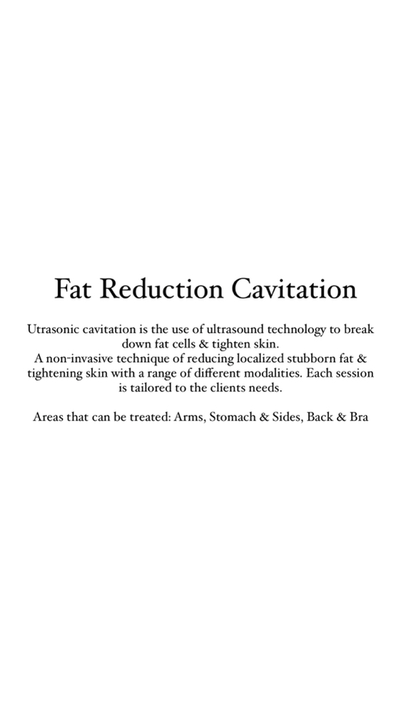 Fat Reduction Cavitation