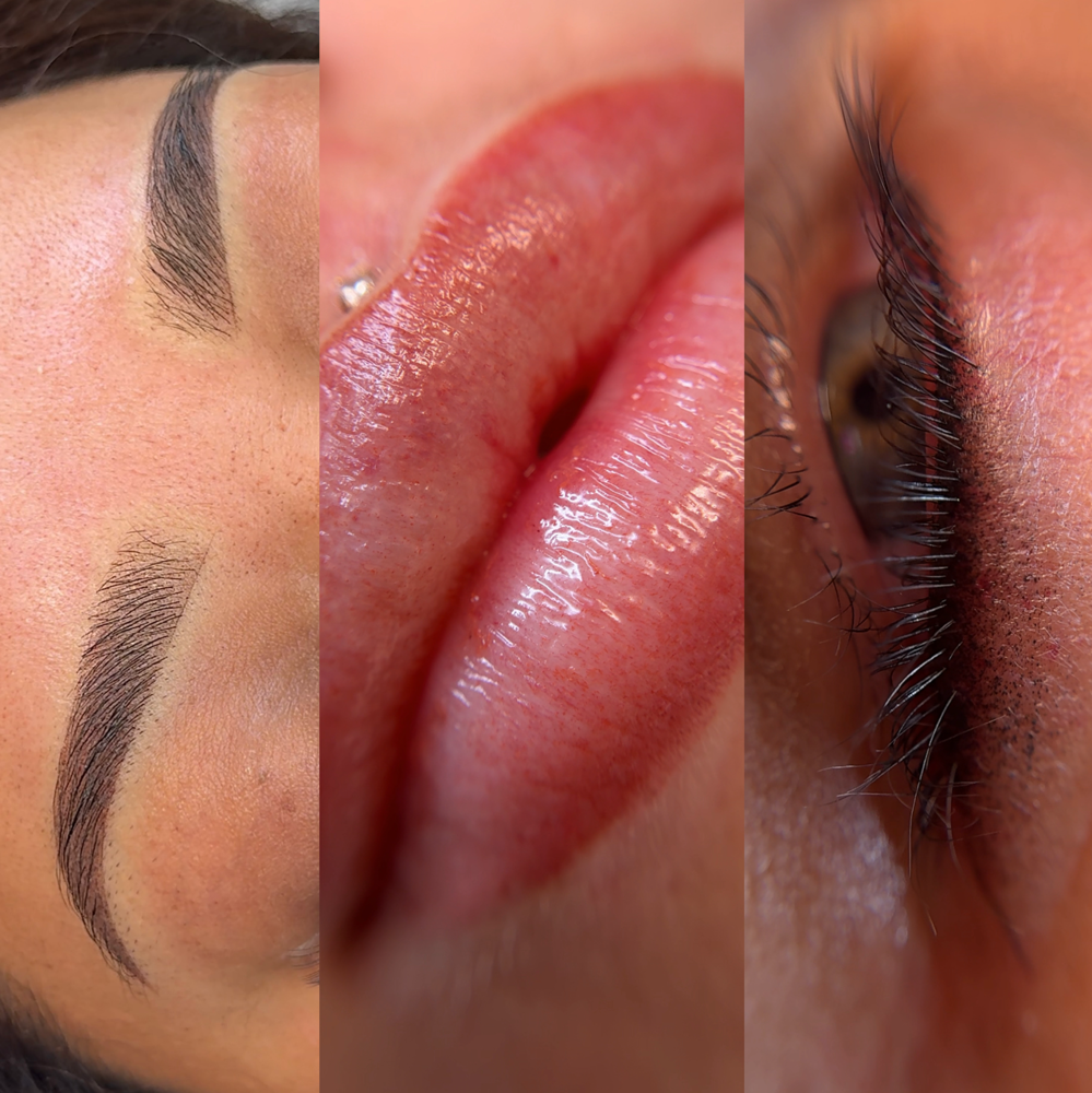 Trio: Eyebrows , Eyeliner, Lips