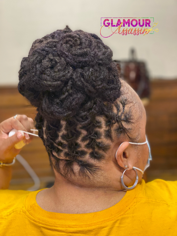 Loc UpDo Style ONLY at Glamour Assassin in Jackson, MS