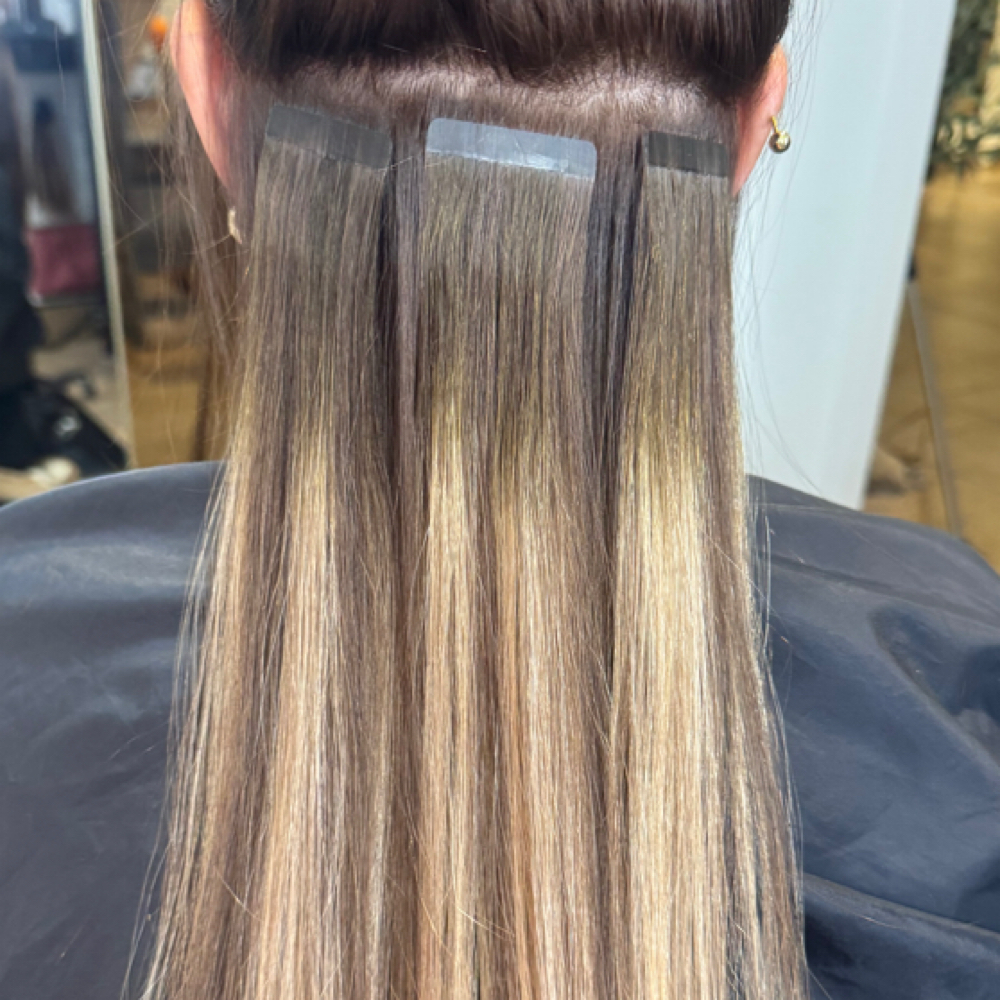 Tape In Hair Extension Application at Hairbliss in Martinez, CA