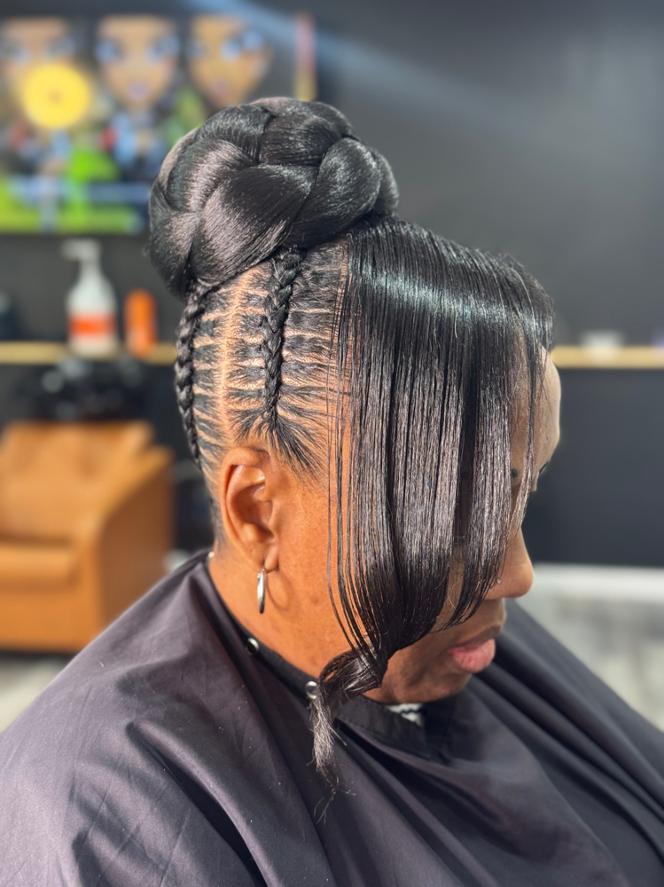 Simple Braided Natural Style at Beauty By Tati in Kansas City, KS