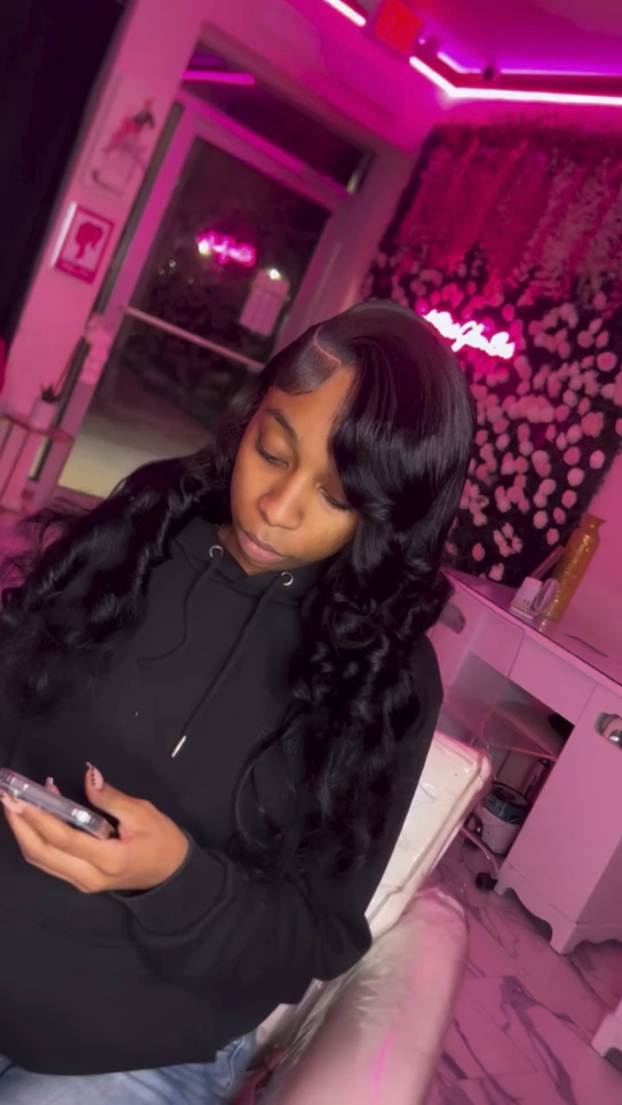 Side Part With Curls at Gigi.hair boutique in Bronx, NY