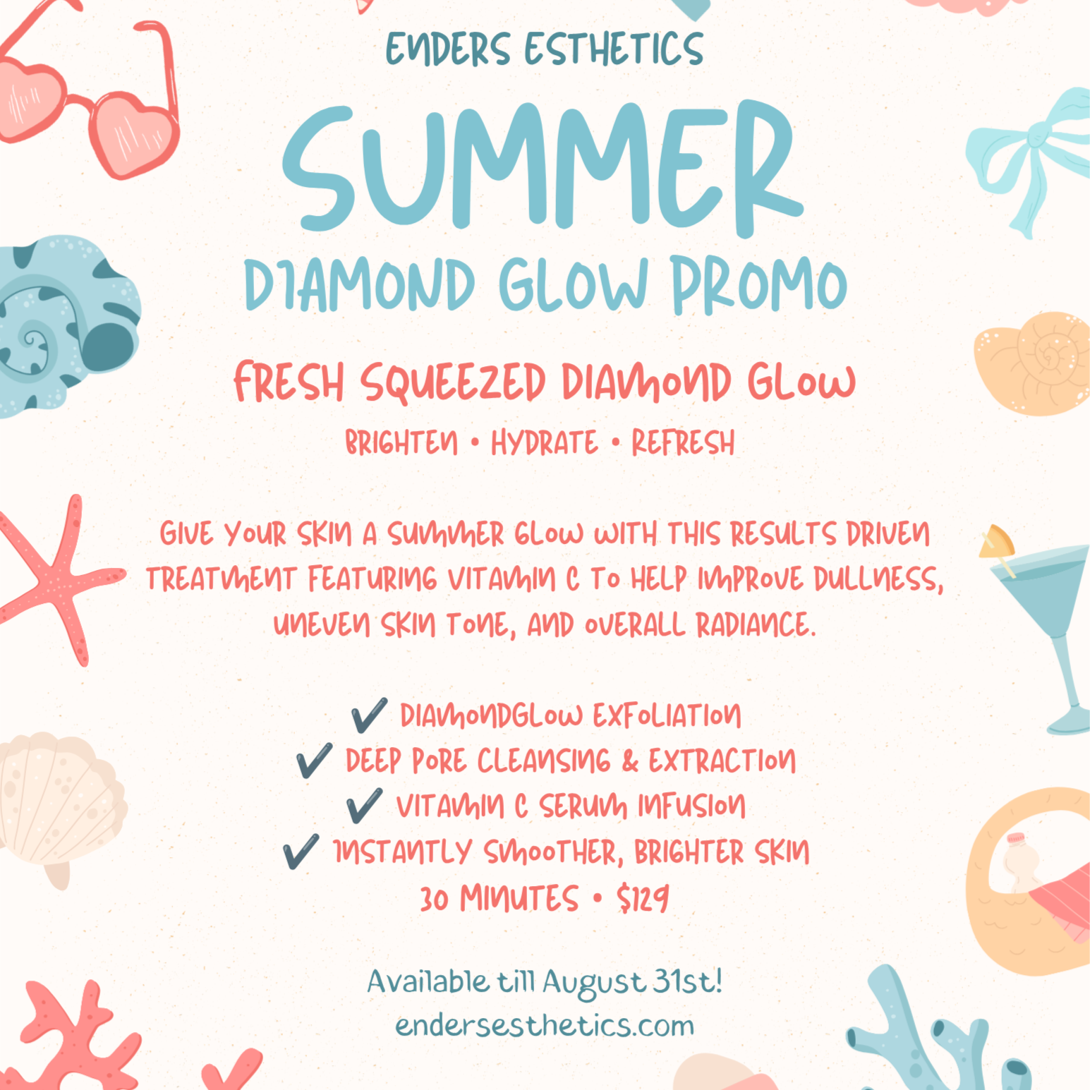 Fresh Squeezed Diamond Glow Facial at Enders Esthetics in Wasilla, AK