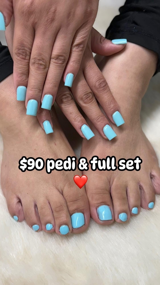 Pedi & Full Set Special