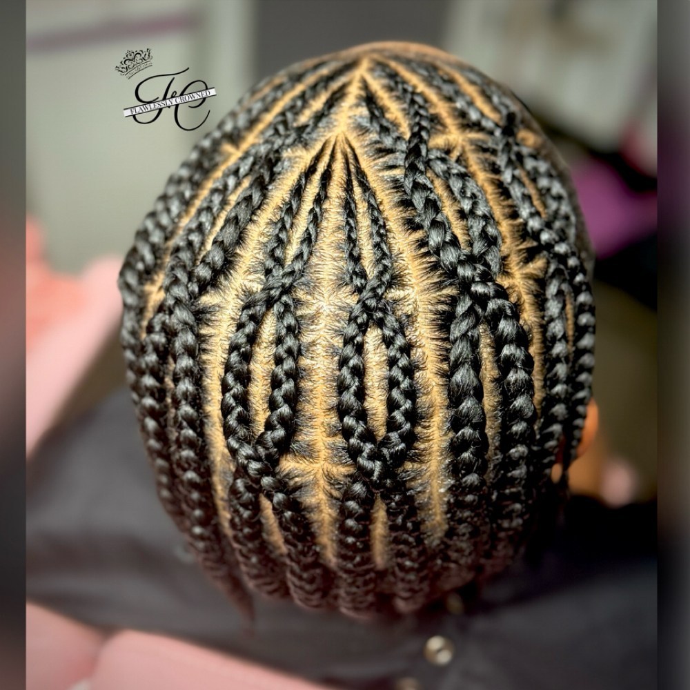 Boys Cornrows W/ Designs at Flawlessly Crowned Beauty Salon in Chesapeake, VA