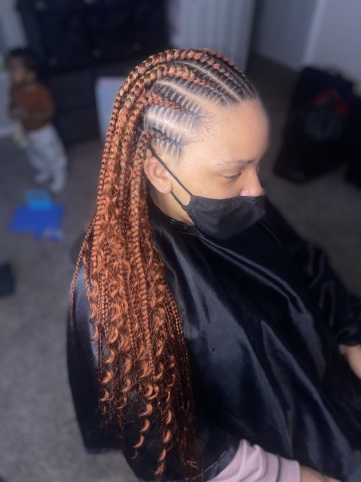 Half Stitch Half Knotless at C&C Hair Collection in Palos Hills, IL